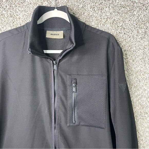 Guess Jacket Men’s Medium Black Nylon Full-Zip - Picture 2 of 7